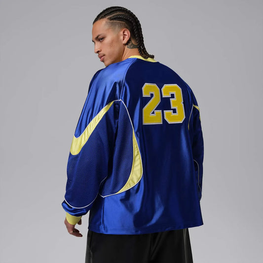 Camiseta Brasil Jordan Goalie Manga Longa Azul