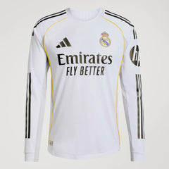 Camisa Real Madrid I 2025/26 Jogador Manga Longa