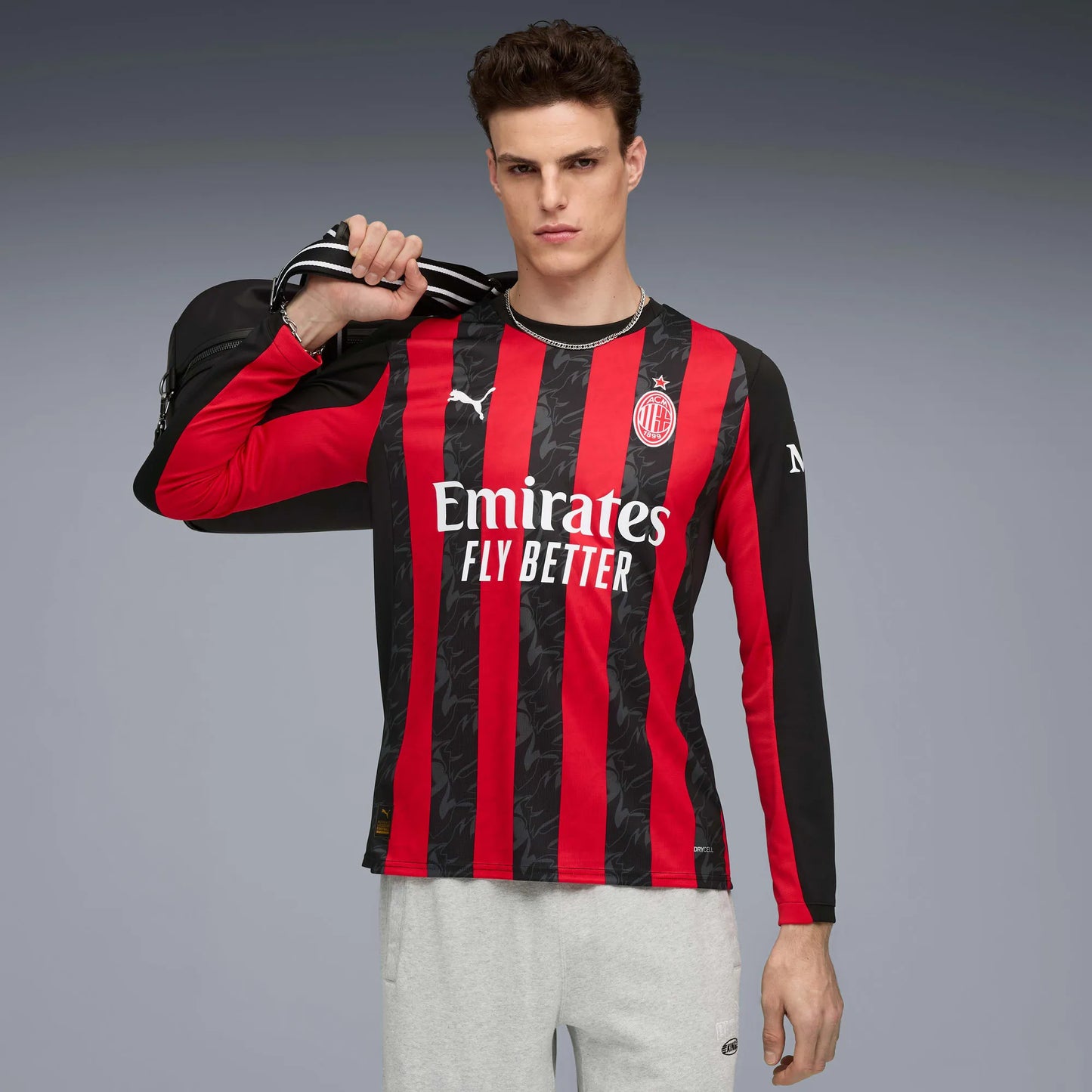 Camisa Milan I 2025/26 Manga Longa