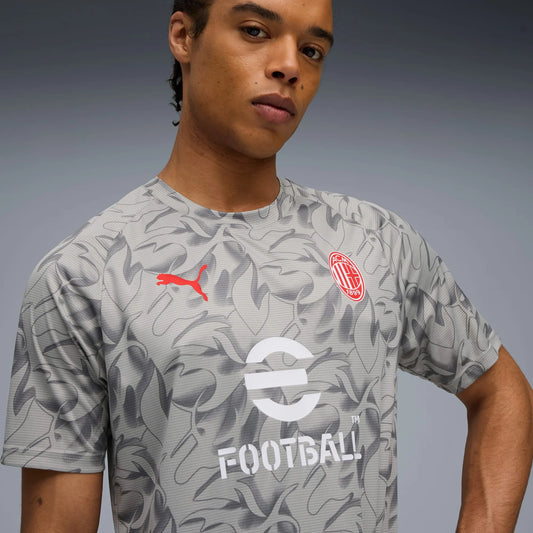 Camisa Milan Pré Jogo 2025/26 Cinza