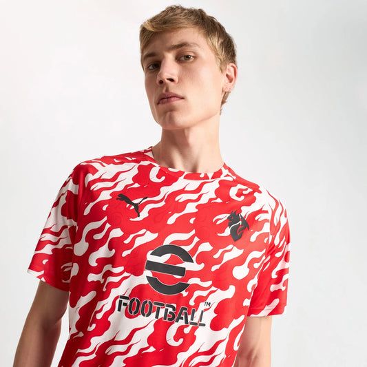 Camisa Milan Pré Jogo 2025/26 Vermelha