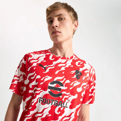 Camisa Milan Pré Jogo 2025/26 Vermelha