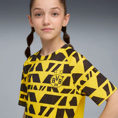 Conjunto Infantil Borussia Dortmund Pré Jogo 2025/26 Amarelo