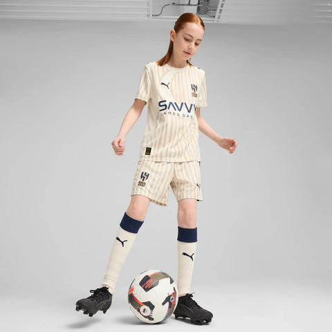 Conjunto Infantil Al Hilal Kidsuper Mundial 2025 Off White