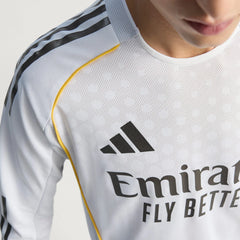 Camisa Real Madrid I 2025/26 Jogador Manga Longa