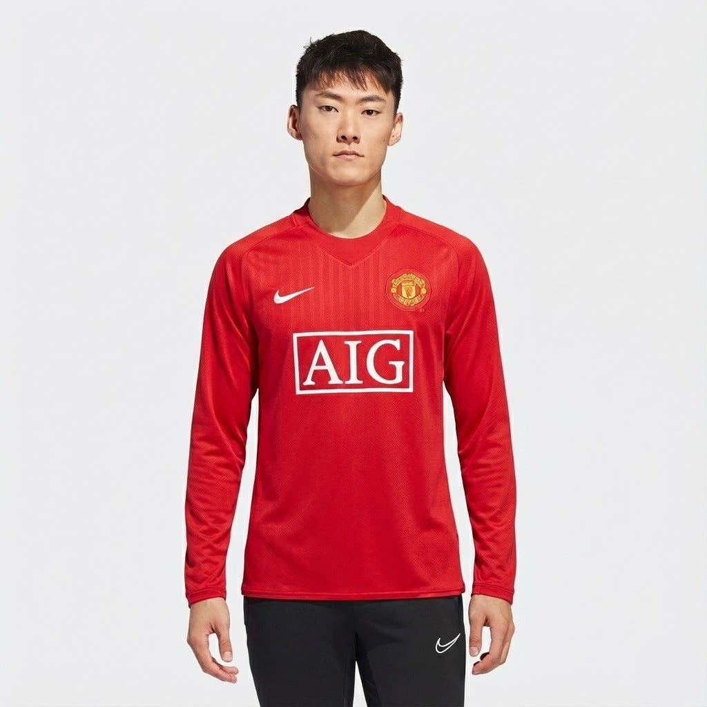 Camisa Retrô Manchester United 2007/08 I Manga Longa
