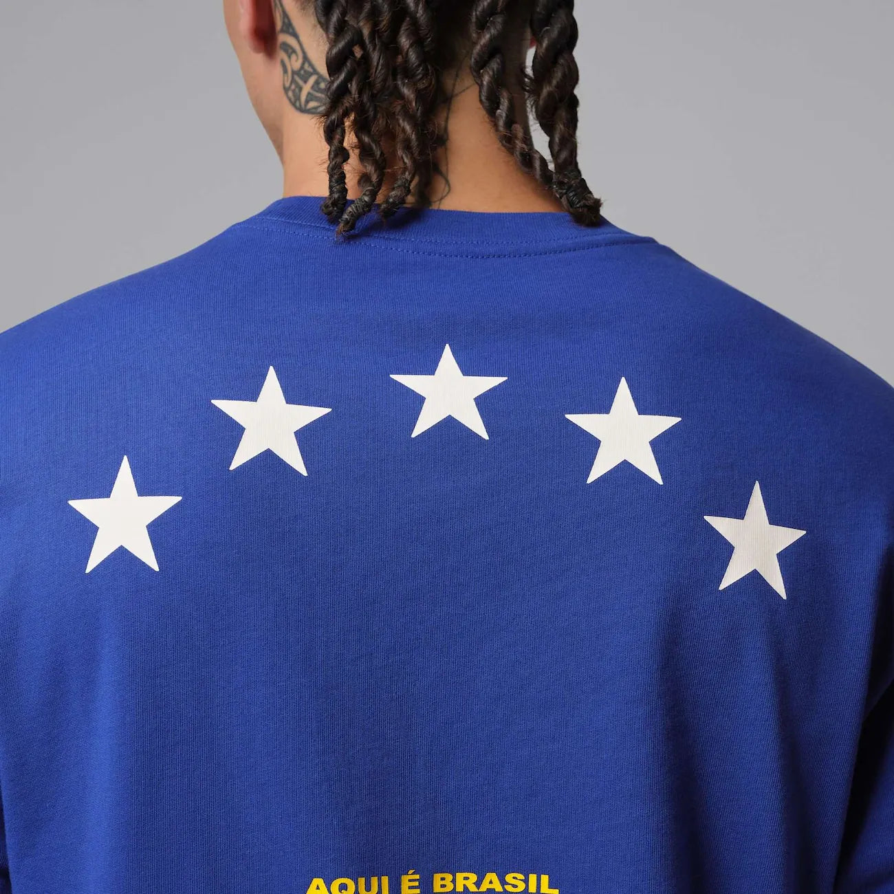 Camiseta Brasil Air Jordan 85 Crew Masculina Azul