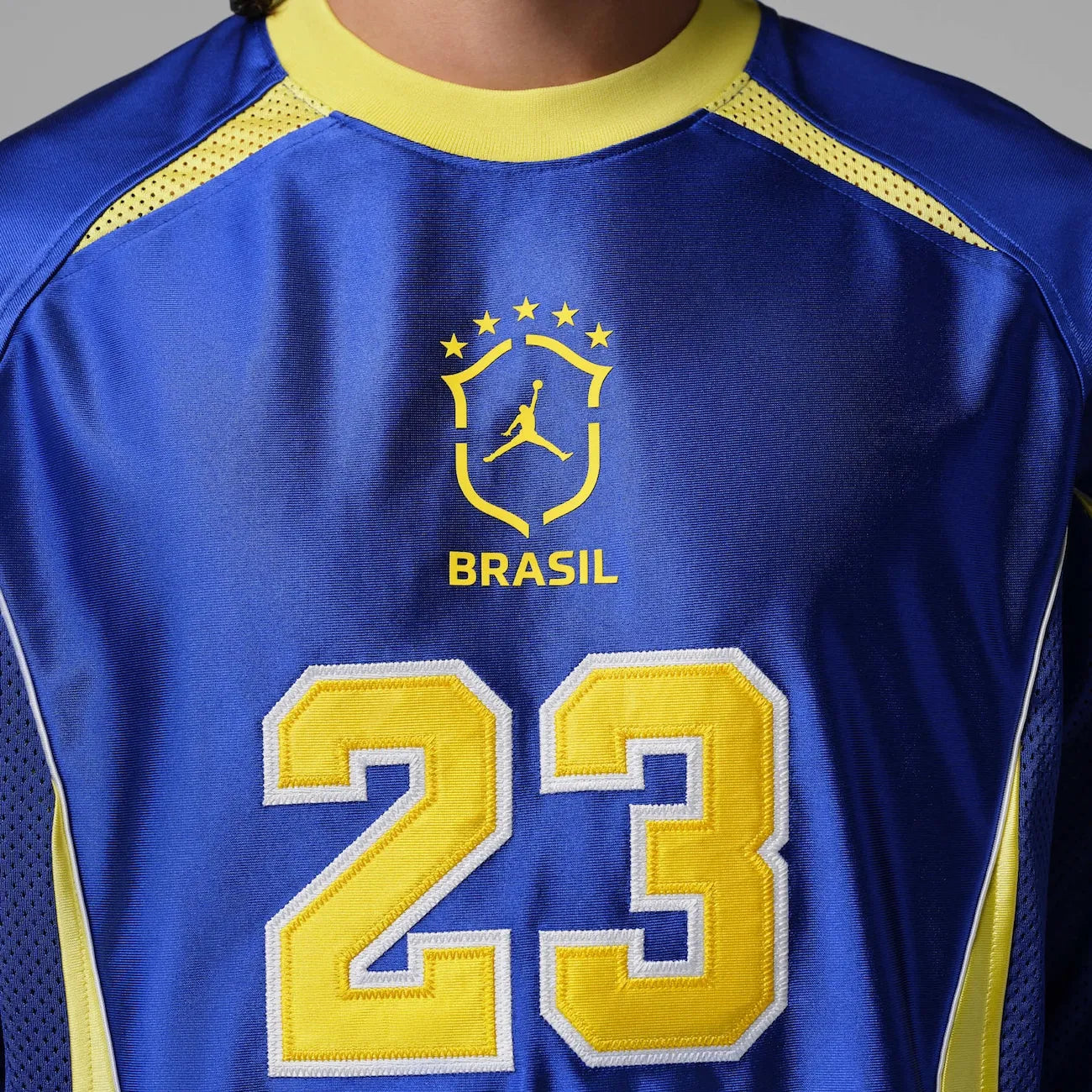 Camiseta Brasil Jordan Goalie Manga Longa Azul