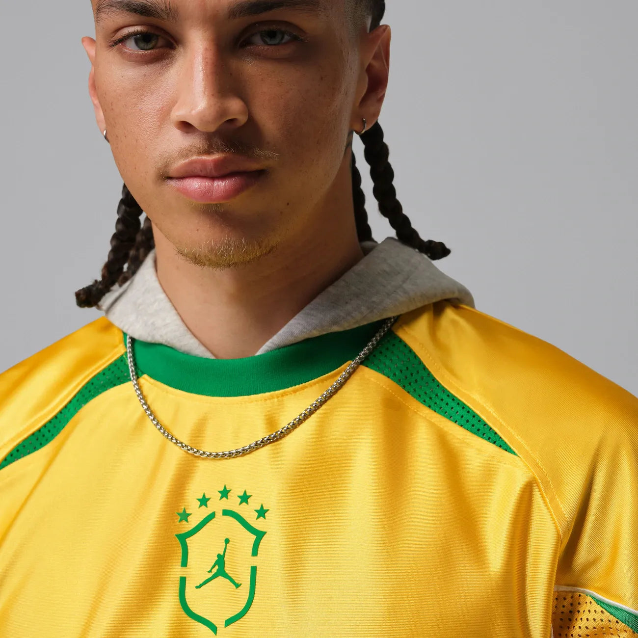 Camiseta Brasil Jordan Goalie Manga Longa Amarela