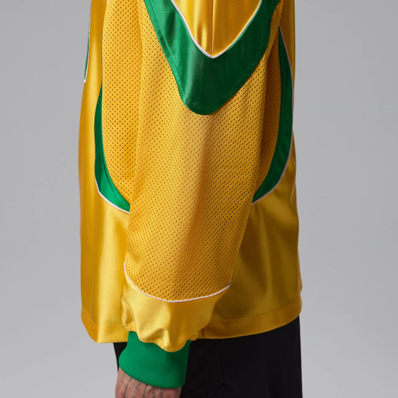 Camiseta Brasil Jordan Goalie Manga Longa Amarela