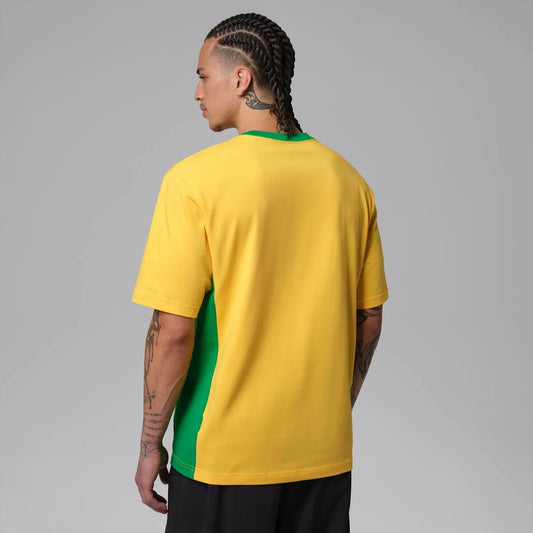 Camiseta Brasil Air Jordan 85 Crew Masculina Amarela